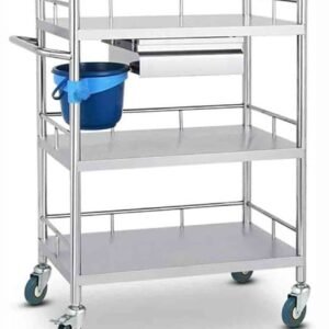 CARROS AUXILIAR 3 STAND DE ACERO INOXIDABLE